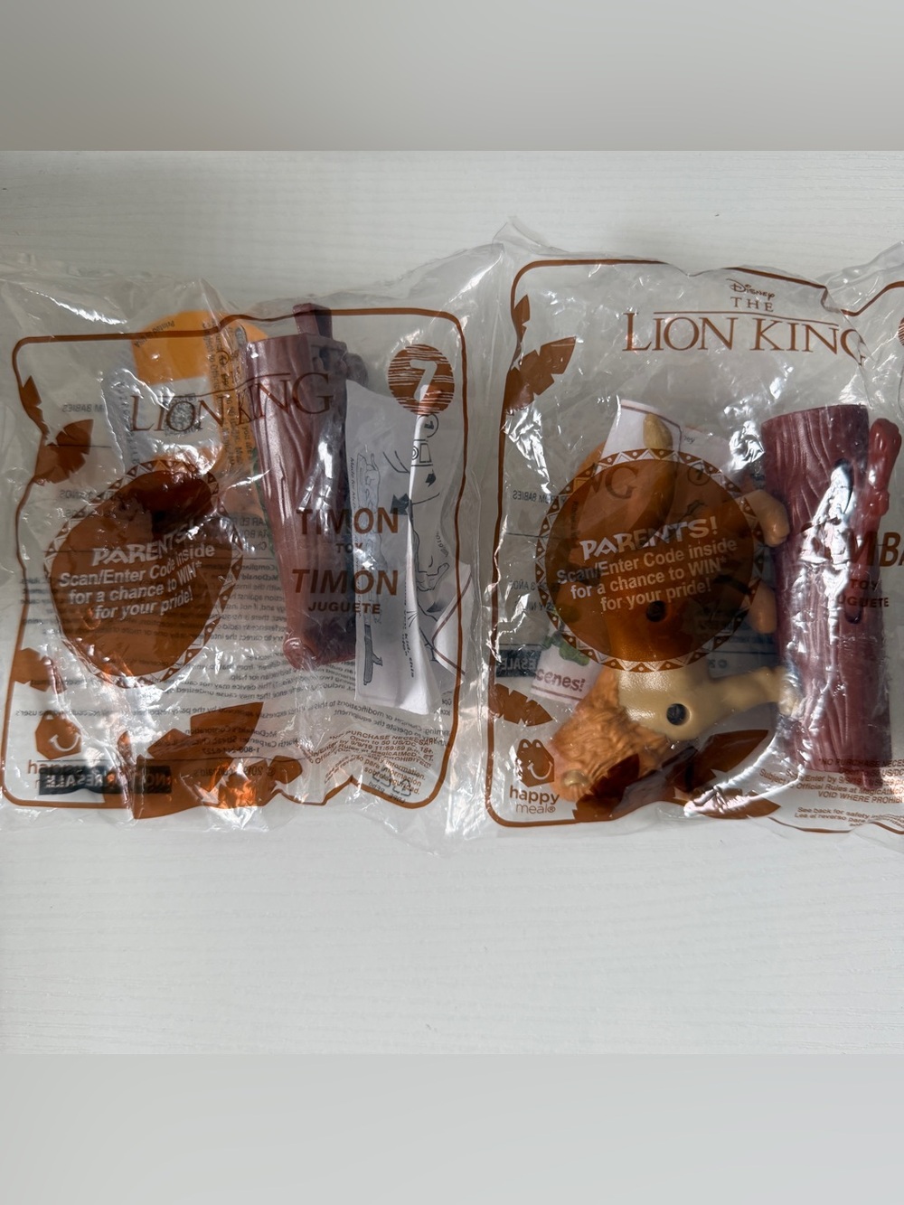 2019 The Lion King Happy Meal figurines
